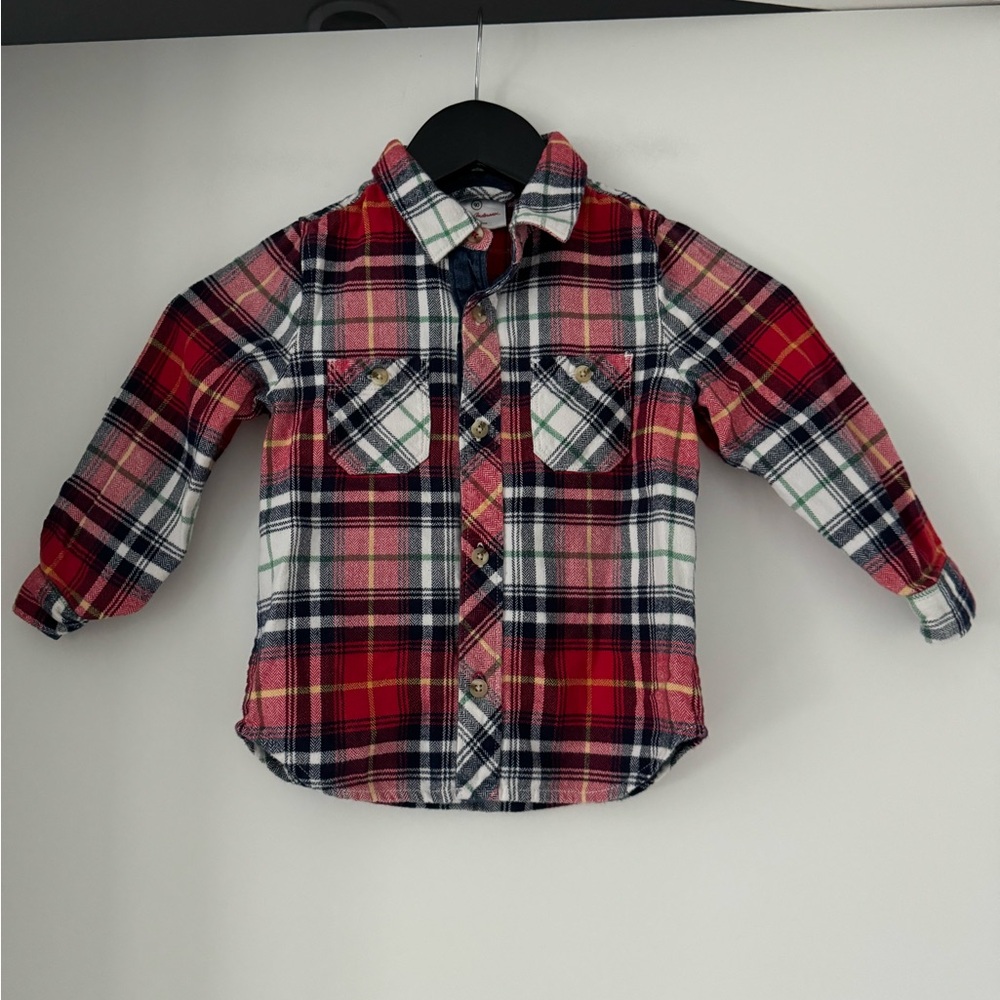 Hanna Andersson Kids Bundle of 4 Plaid Button Down Shirts